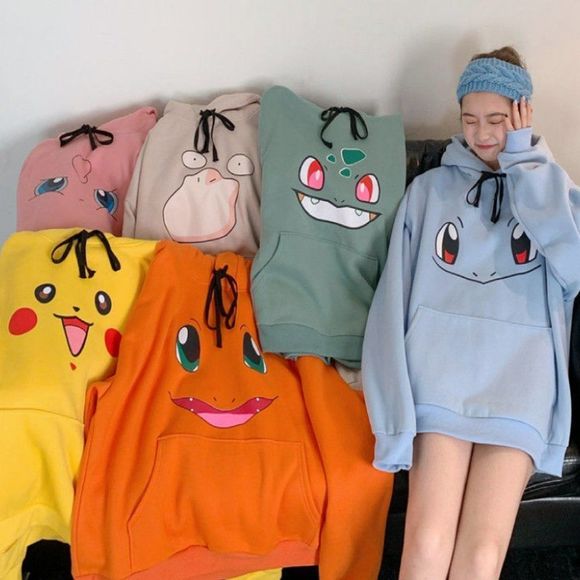 Pokemon Pikachu Sweater Hoodie | Women Graphic Kawaii Coat Jacket Winter Cosplay - Picture 4 of 4